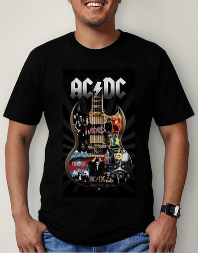 Playera Ac / Dc Diseño 21 Rock Grupos Musicales Beloma