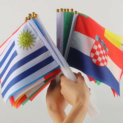 Asta De Bandera Ondeada A Mano Con Banderas, 100 Unidades