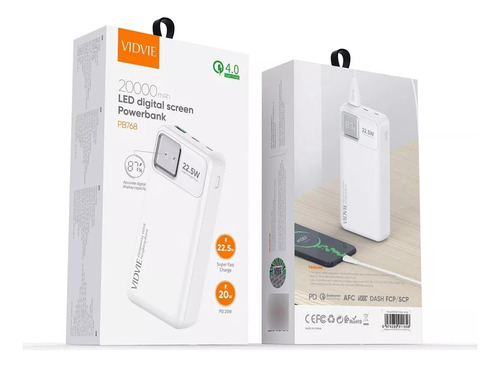 Cargador Portátil Batería 20000mah Power Bank 22.5w