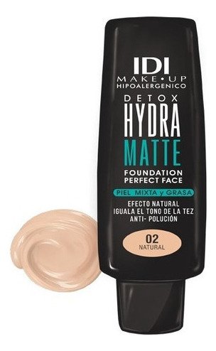 Base de maquillaje en crema IDI Make Up Matte tono 02 natural - 30g