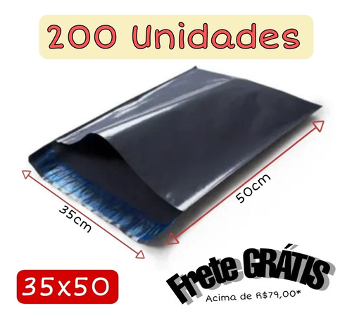 Kit 200 Envelopes De Segurança, Tamanho 35x50.