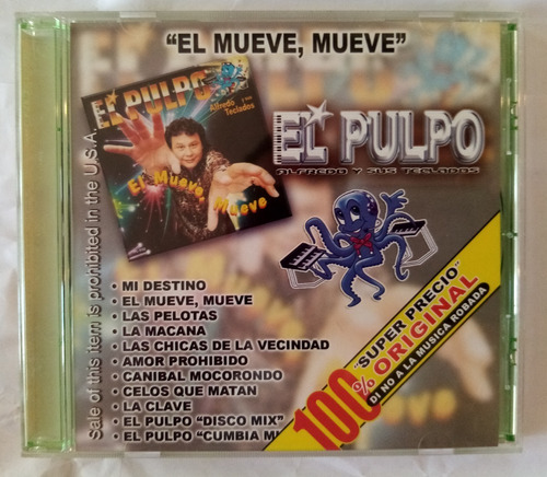 Cd De Alfredo El Pulpo Y Sus Teclados  El Mueve, Mueve 