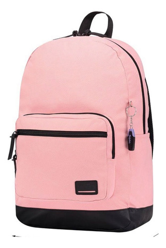 Mochila Totto 100% Original Rosa Claro, Correas Ajustables, Tela Texturizada, Bolsa Frontal, 2221f-2os