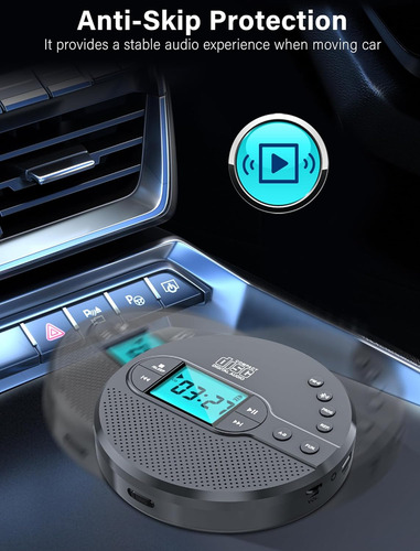 Reproductor De Cd Discoman Recargable De 2000 Mah: Reproduct