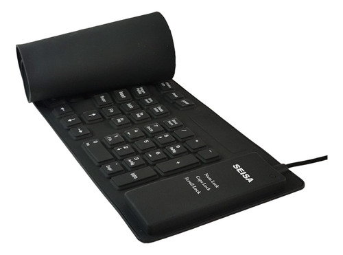 Teclado Flexible Plegable Portable Salpicaduras Antipolvo