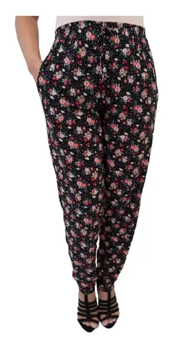 Kit 02 Cal as Feminina Malha Estampada Soltinha Confort vel