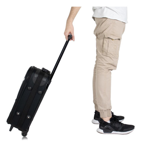 Mala De Viagem Média Lucerna 2 Rodas Swiss Move Preta