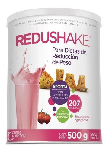 Redushake 500g Frutilla Batido Suplemento Sustituir Comidas