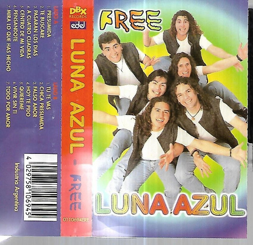 Luna Azul Album Free Sello Dbx Records Cassette Nuevo