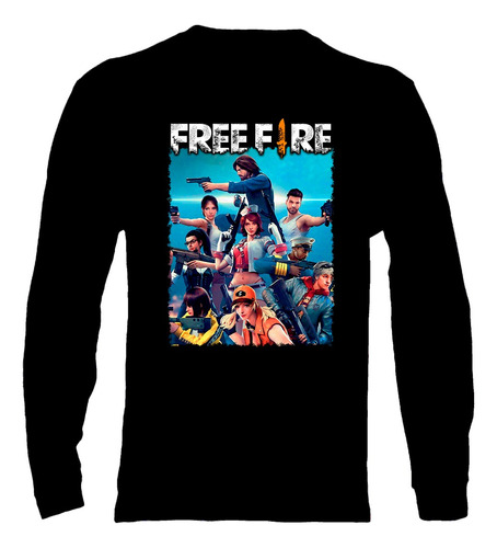 Polera Manga Larga Free Fire - Ver 03 - Vale Gamess