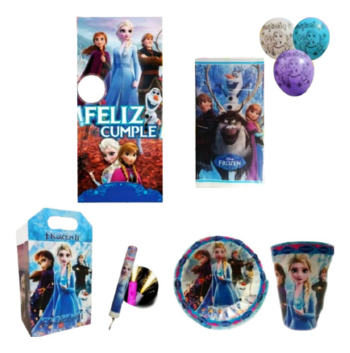 Frozen Paquete Especial 10 Niños Articulos Fiesta Ser Kit