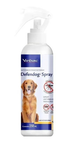Imagem 1 de 3 de Defendog Spray Antipulgas Virbac 250ml