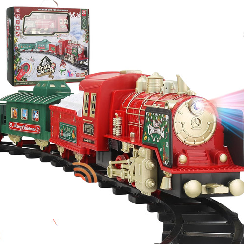 Tren Navidad Eléctrico Recargable Niños Luces Sonidos
