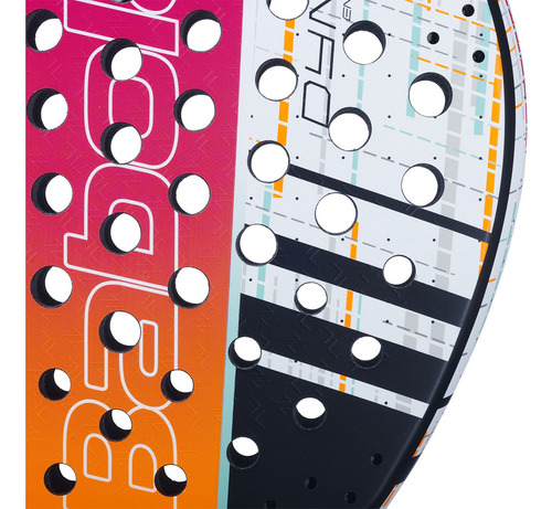 Paleta De Padel Babolat Dyna Energy Color Blanco Negro Naranja Rosa 2024
