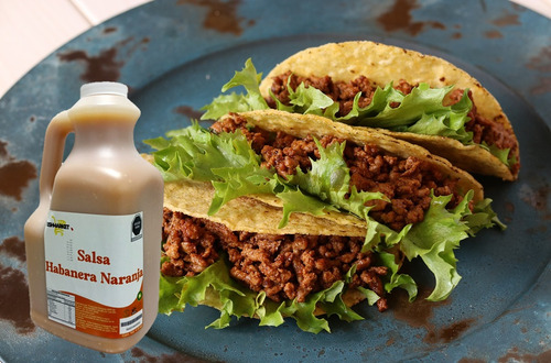 Salsa De Habanero Naranja Picosa Para Alitas Tacos 4 Lt