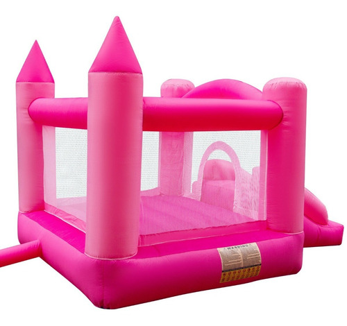 Juego Inflable Castillo Rosa Brincolín Eventos Fiestas Niñas