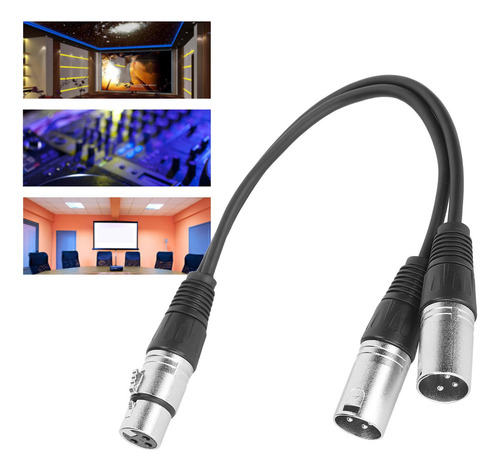 Micrófono Divisor Doble Tipo Y Jorindo Hembra A Cable Xlr