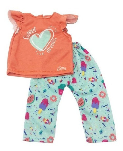 Imagen 3 de 7 de Witty Girls Pijama Candy Ropa Muñecas 45 Cm/18 PuLG