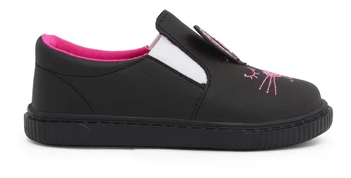 Cal ado Infantil Barato Casual Menina Feminino Gatinha Preto