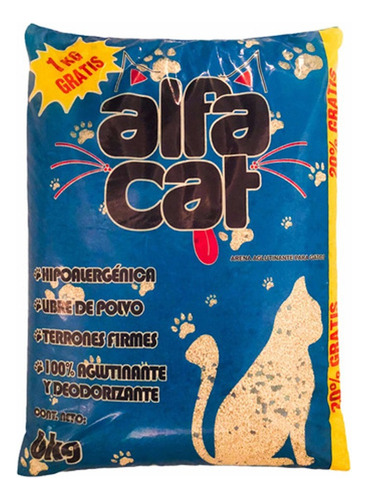 Alfa Cat 6kg Arena Sanitaria Aglutinante 