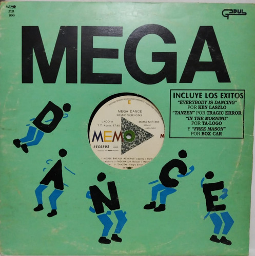 Various  Mega Dance Remix Versions Lp Argentina Compilado