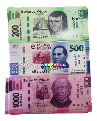 900 Billetes Juguete Didáctico Contar Escenografia Utileria