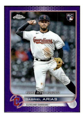 Gabriel Arias Rc 2022 Topps Chrome Update Refractor Púrpu