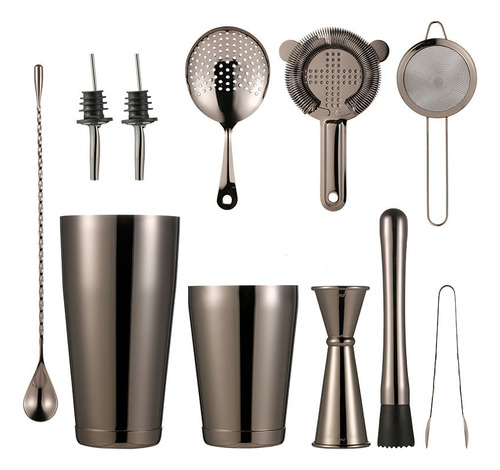 Black Gun - Plating 12-piece Set - Multicolor Spot 304l