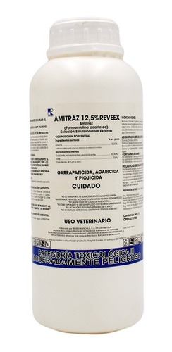 Amitraz Litro Reveex Al 12.5%  Mata Garrapatas-sarna-fumigar