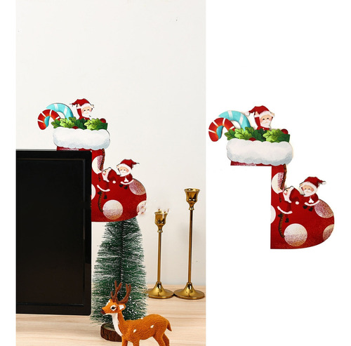 Calcetín Navideño For Decoración De Marco De Puerta, Diseño