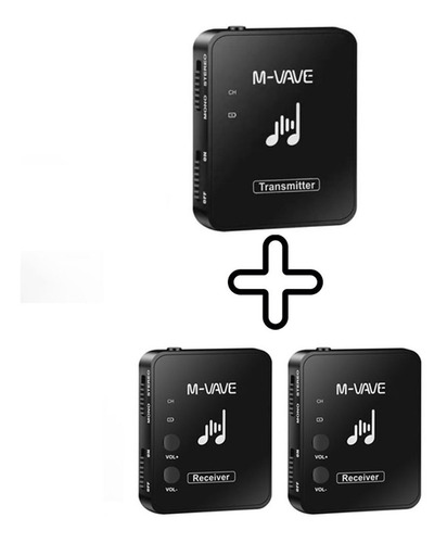 1 Transmissor + 2 Receptores M-vave Sem Fio Wireless