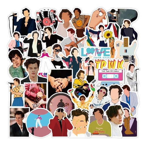 Harry Edward Styles 50 Calcomanias Stickers Pvc Contra Agua