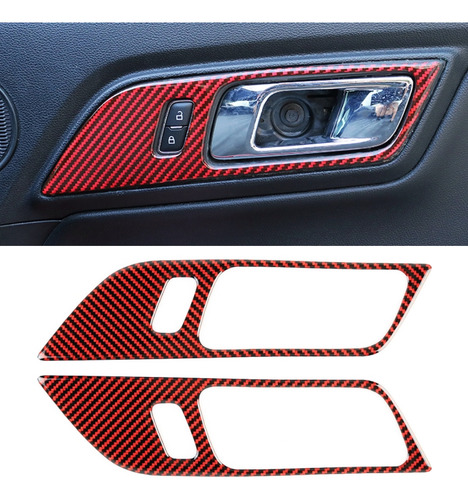 2 In 1 Car Inner Door Handle Sticker For Ford Mustang 2015-2