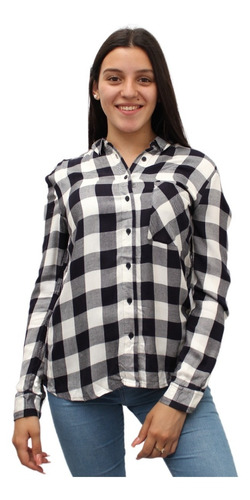 Camisa Cuadros Mujer Talle Grande Super Suave Importada