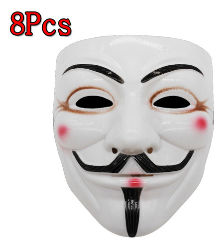 Máscara Navideña De Halloween V Hacker Ball Mask 8 Piezas