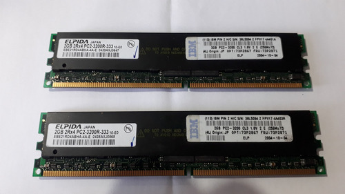 Memoria Ibm Fru 73p2871  2gb Ddr2 400 Mhz Pc23200  Ecc