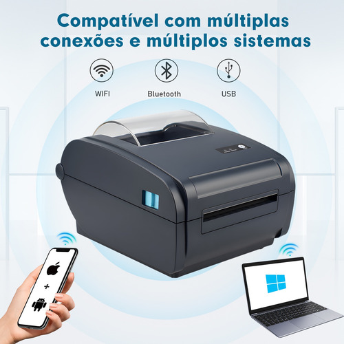 Mini Impressora Wifi Térmica Portátil Sem Fio Recibos 110mm