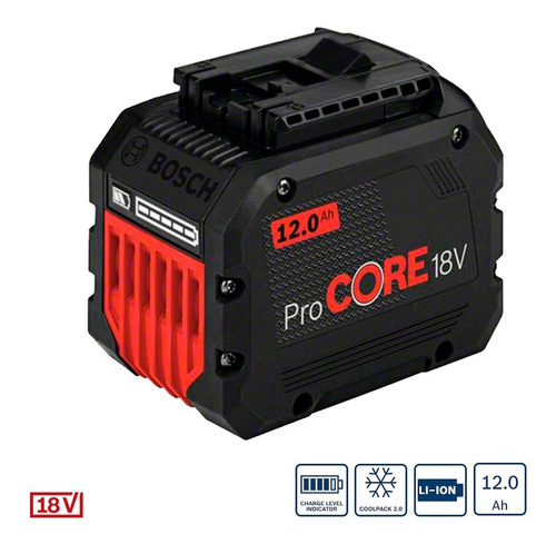 Batería 18v 12.0 Ah Ion De Litio Bosch Gba 18v  Pro Core