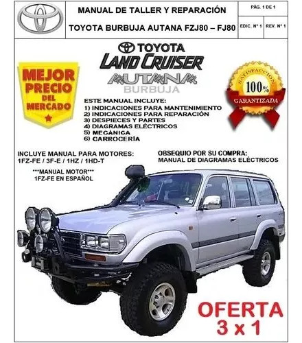 Manual Taller Toyota Land Cruiser Autana Burbuja Fzj80 Fj80