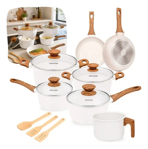 Jogo de panelas de cozinha Mimo Style Cook Fundo de Tripla Induçã...