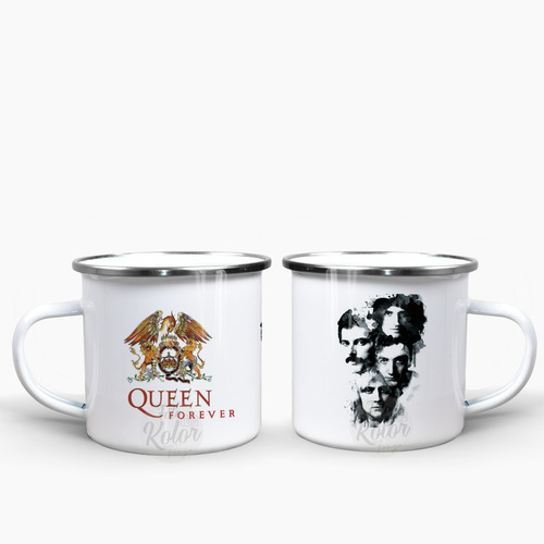 Mug Peltre Pocillo Banda Queen