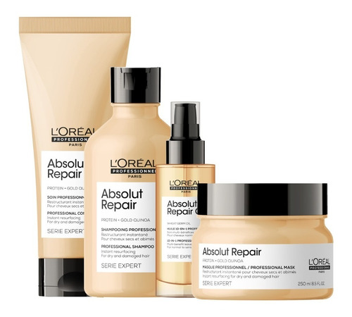 Kit Absolut Repair: Shampoo + Acon. + Máscara + Sérum