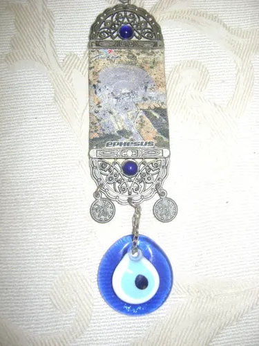 Placa Colgante Con Ojo De Horus Metal Tela , Traida De Efeso (Usado)