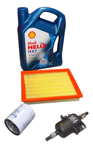 Kit 3 Filtros + Aceite 10w40 Shell Palio 1.3 1.4 Fire Fiat