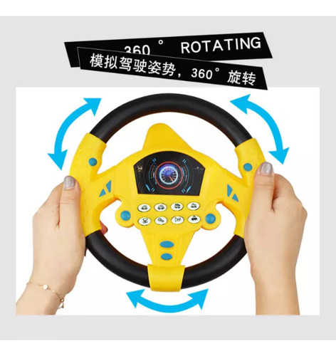 Niños Simulación Volante De Coche Sonido-luz