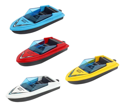 4 Piezas De Juguetes De Modelo De Barco A Motor, Sin Llavero
