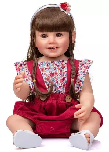 Boneca Bebe Reborn Malkitoys Silicone Loira Summer 55cm - Malki toys