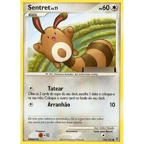 Sentret - Pokémon Normal Comum - 104/132 - Pokemon Card Game