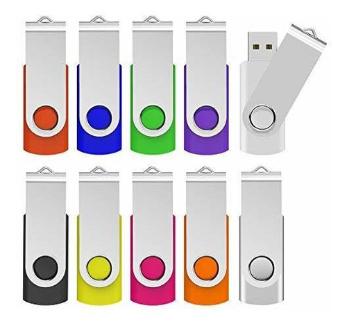 Memoria Usb Paquete De 10 Unidades Multicolor, Kootion