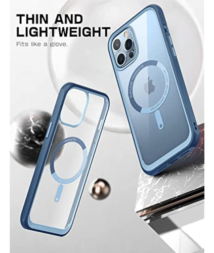 Funda Para iPhone 13 Pro Max Resistente Azul Celeste